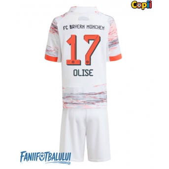 Bayern Munich Michael Olise #17 Echipament de Fotbal Replică 2025-26 Copii Deplasare (+ Șorturi)